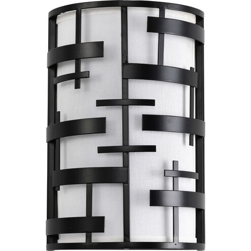Lansing 2 Light 8 inch Textured Black ADA Wall Sconce Wall Light