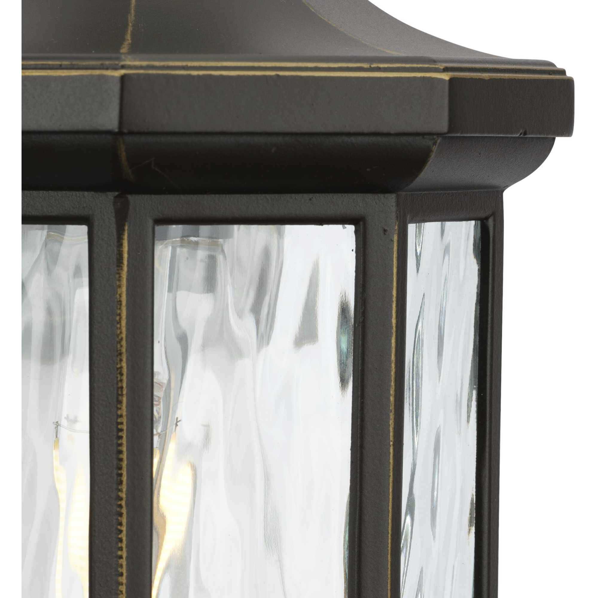 Edition 1 Light 9 inch Antique Bronze Outdoor Wall Lantern, Small