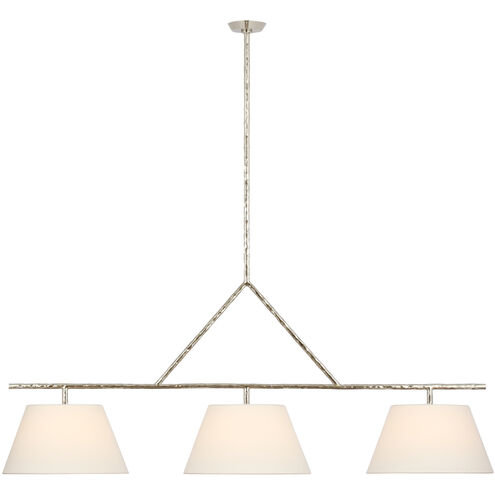 Suzanne Kasler Collette LED 70 inch Polished Nickel Linear Chandelier Ceiling Light
