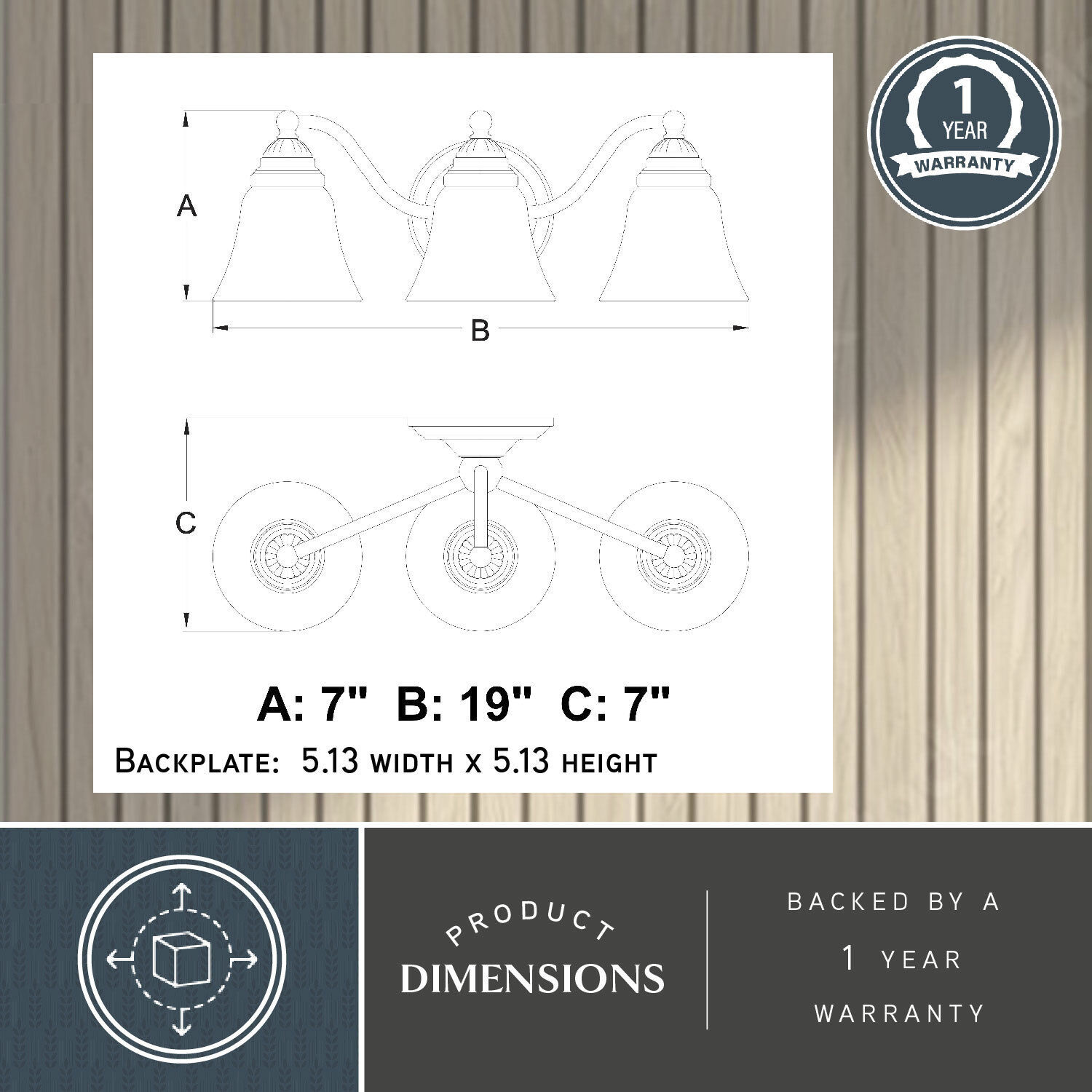 Standford LED 19 inch Brushed Nickel Bathroom Light Wall Light