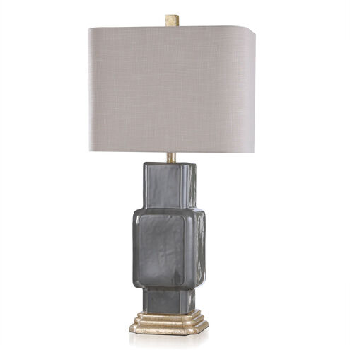 Caswell 32 inch 100.00 watt Glazed Grey/Rubbed Gold/Heathered Taupe Table Lamp Portable Light