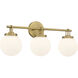 Ortesa 3 Light 24 inch Legacy Brass Vanity Wall Light