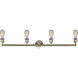 Franklin Restoration Bare Bulb 4 Light 42 inch Brushed Satin Nickel Bath Vanity Light Wall Light