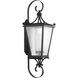 Cadence 1 Light 38 inch Textured Black Outdoor Wall Lantern, Large, Design Series