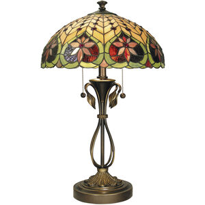 Evelyn 27 inch 75.00 watt Antique Brass Table Lamp Portable Light
