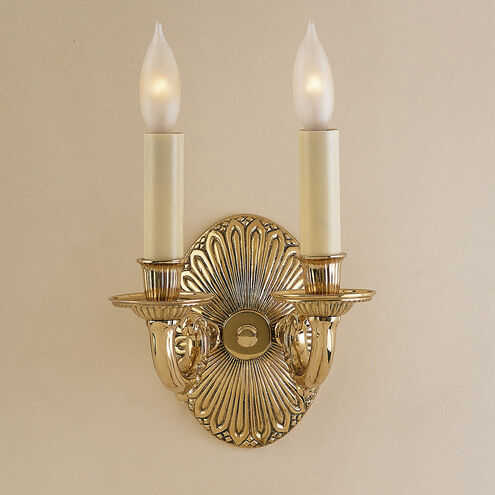Traditional Brass 2 Light 7.00 inch Wall Sconce