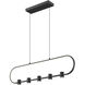 Saros LED 42 inch Matte Black Linear Chandelier Ceiling Light