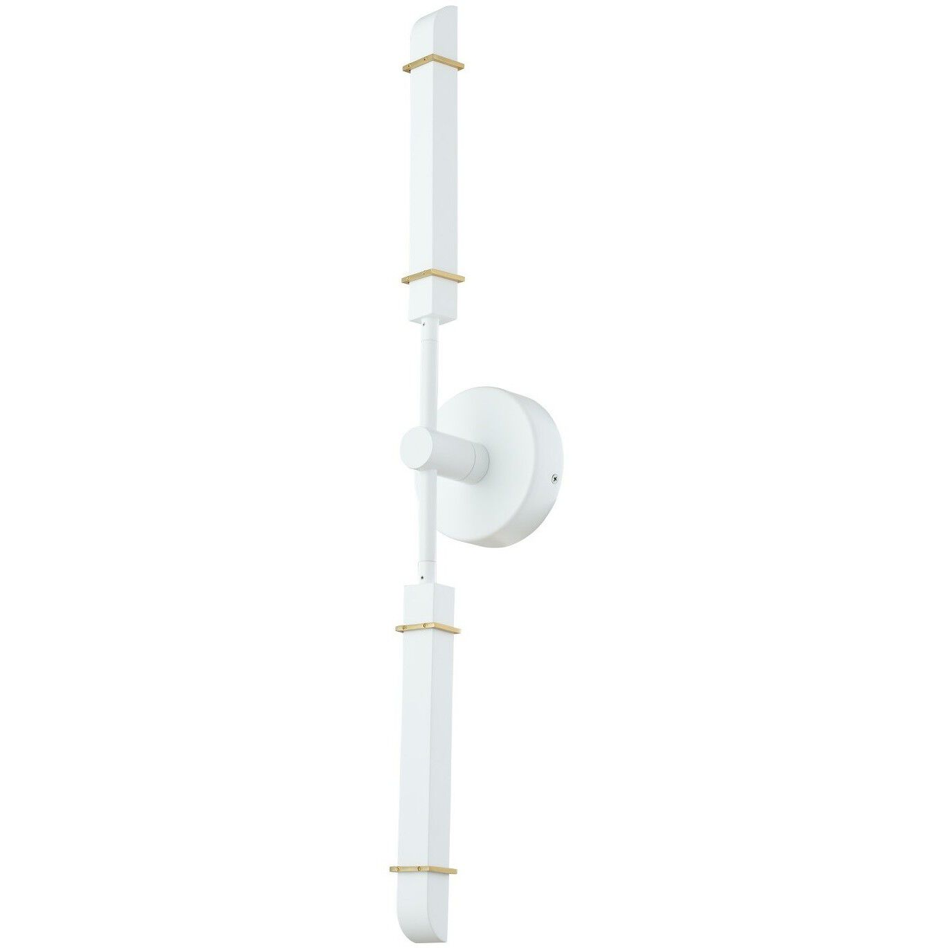 Concorde Wall Sconce Wall Light in Satin Brass And Matte White