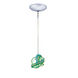 Envisage VI 1 Light 6 inch Chrome Mini Pendant Ceiling Light in Blue/Green Knot