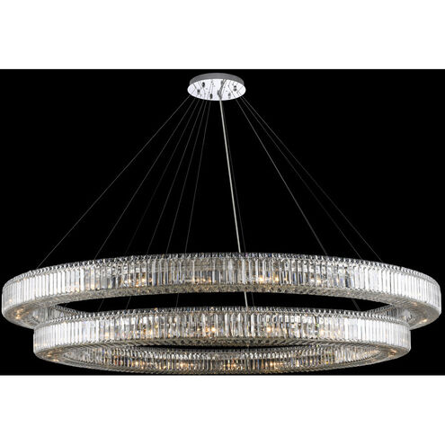 Rondelle 44 Light 84 inch Polished Chrome Pendant Ceiling Light in Firenze