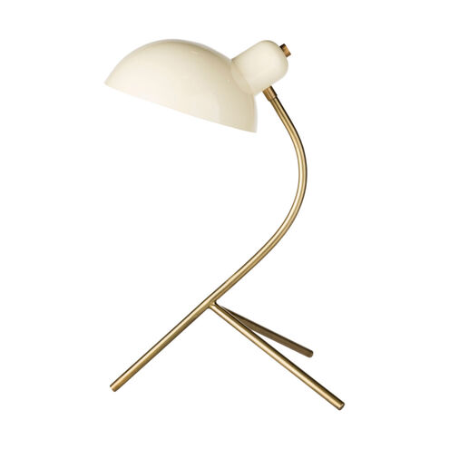 Gallagher Brass and White Table Lamp