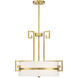 Quatrain 4 Light 22.75 inch True Gold Pendant Ceiling Light