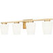 Nextra 4 Light 32 inch Modern Gold Bath Vanity Wall Light