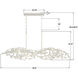 Broche 6 Light 50.5 inch Matte White Linear Chandelier Ceiling Light