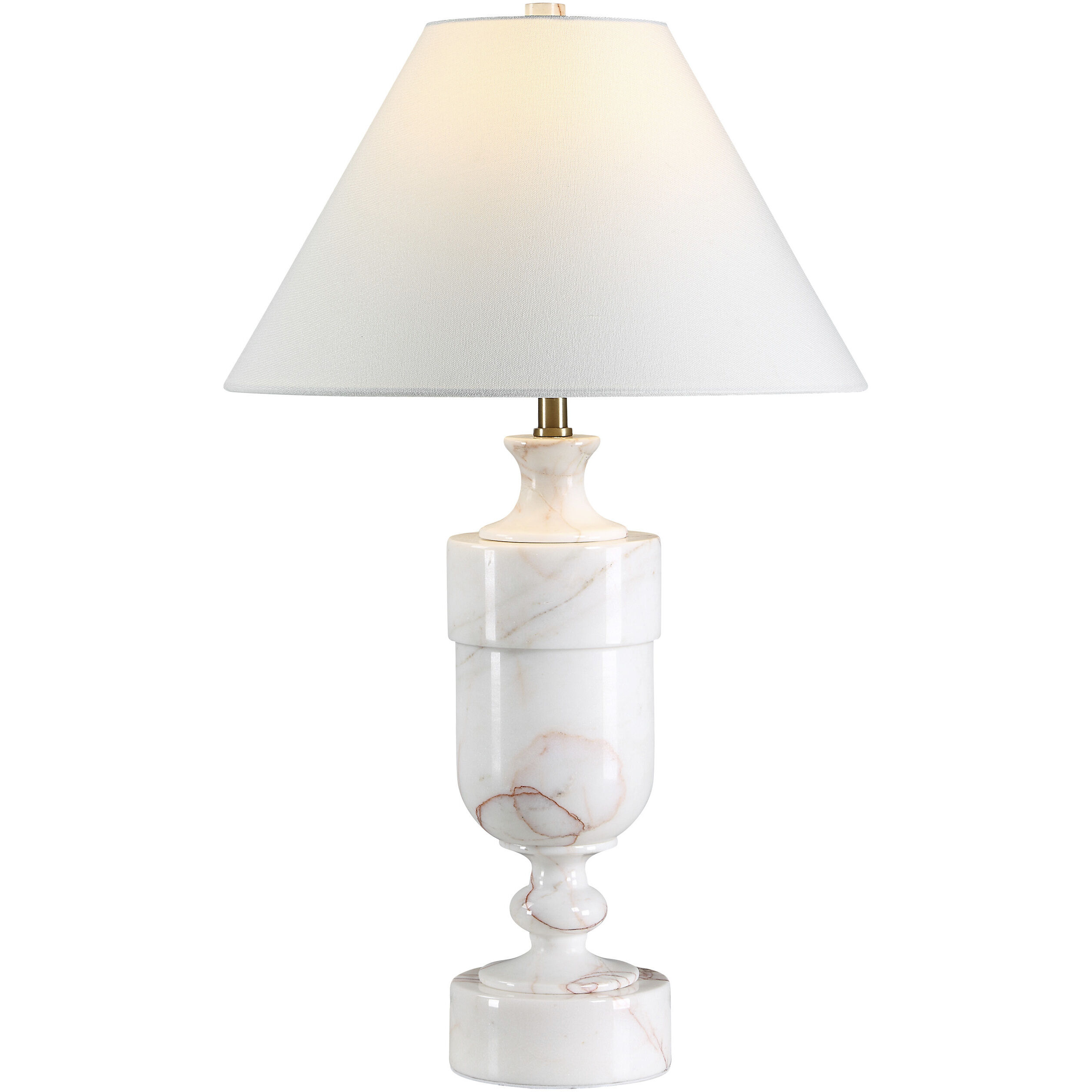 Katn 26 inch White Marble Table Lamp Portable Light