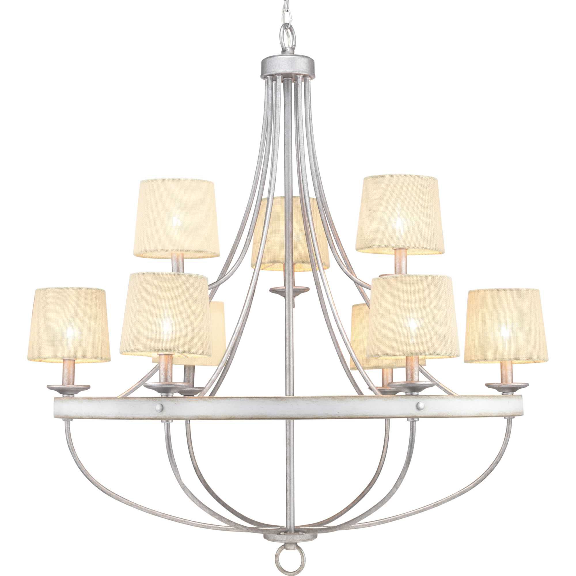 Camps Bay 9 Light 35 inch Galvanized Chandelier Ceiling Light