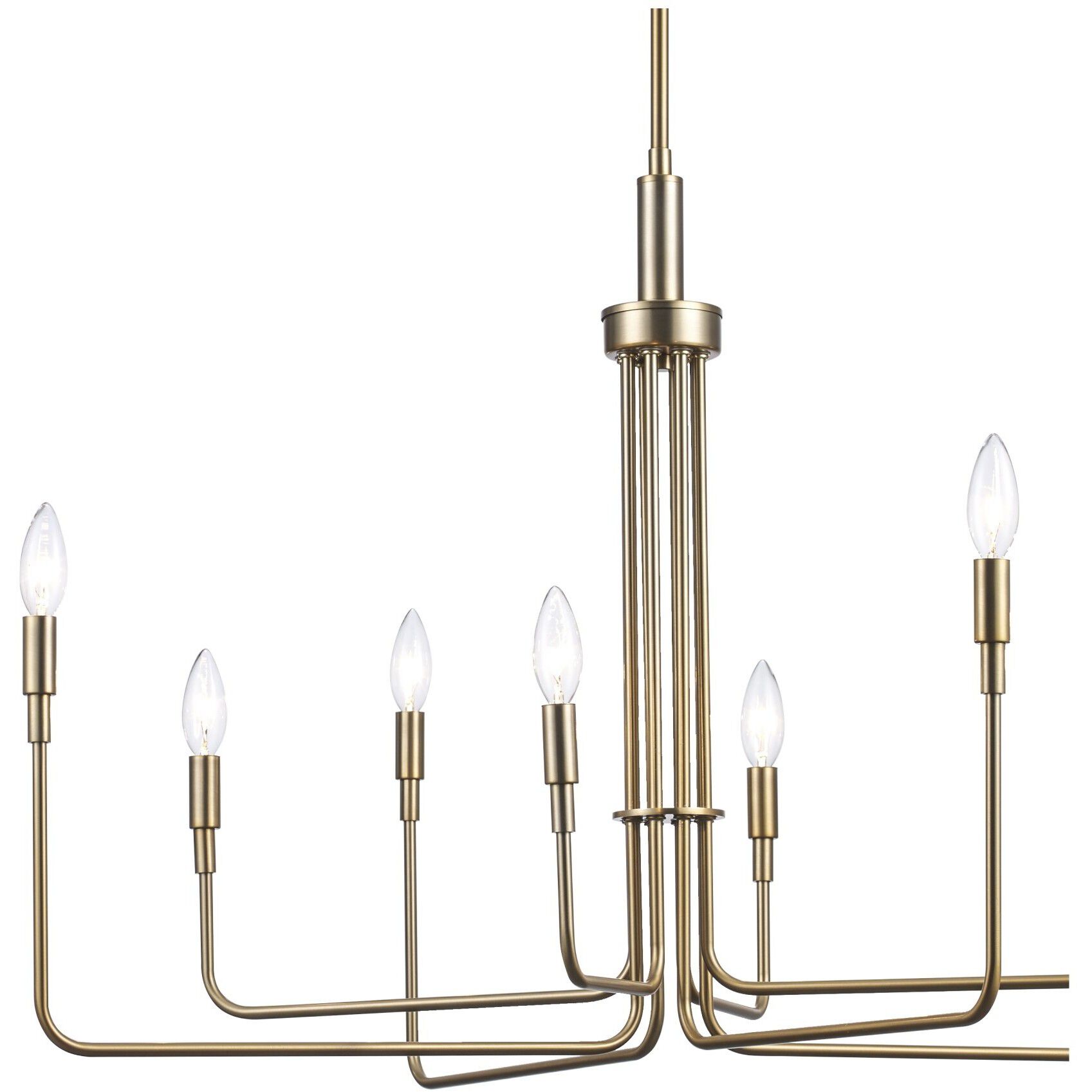 Charlotte 8 Light 36 inch Antique Gold Chandelier Ceiling Light