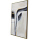 Nouveau Blue and Metallic and White Canvas