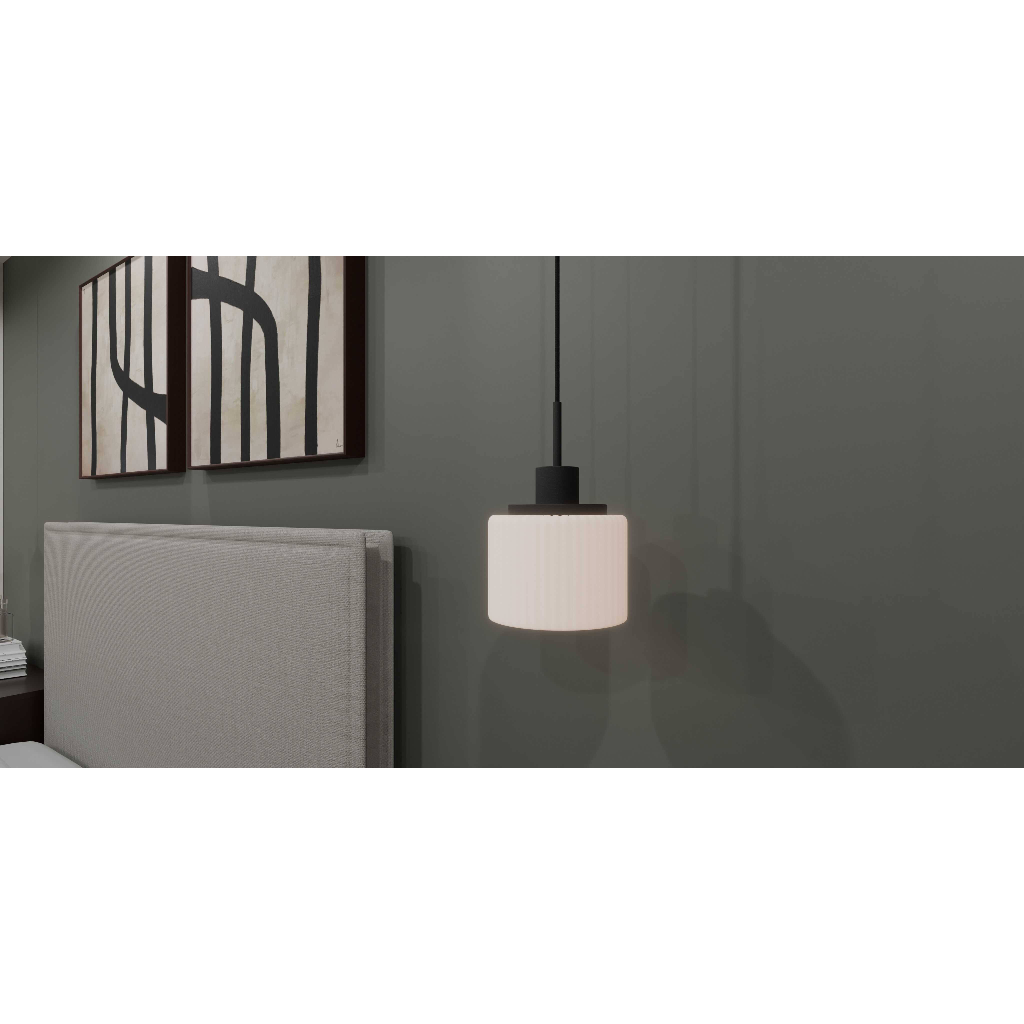 Callahan 1 Light 8 inch Matte Black Mini Pendant Ceiling Light, Small
