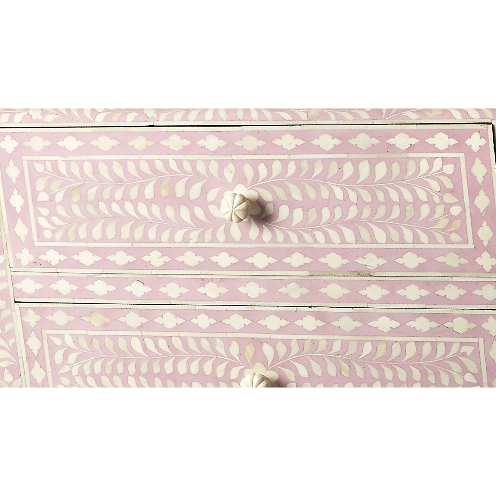 Vivienne Pink Bone Inlay Accent Chest in Pink