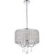 Elise 4 Light 17 inch Chrome Pendant Ceiling Light