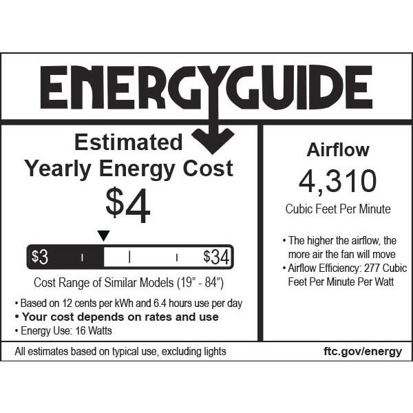 Simple 52 inch Flat White Outdoor Ceiling Fan