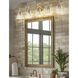 Auden 5 Light 39.75 inch Modern Gold Bath Vanity Wall Light