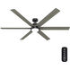 Gravity 72 inch Matte Black with Dark Gray Oak/Matte Black Blades Ceiling Fan