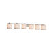 Textile 56.5 inch Brushed Nickel Bath Bar Wall Light
