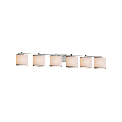Textile 56.5 inch Brushed Nickel Bath Bar Wall Light