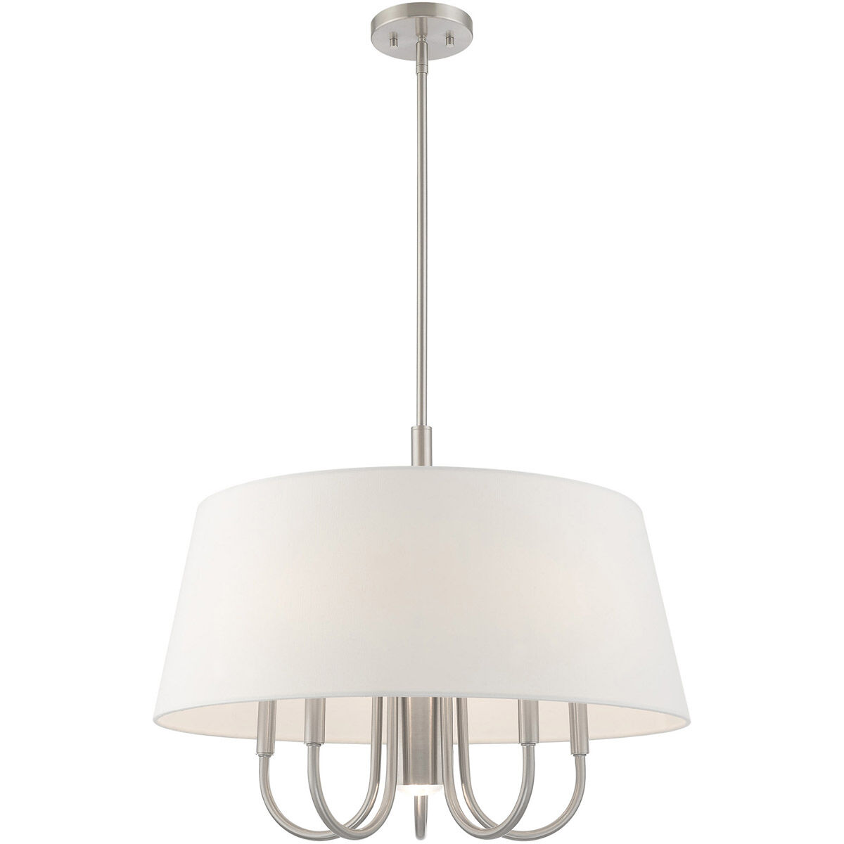 Belclaire 6 Light 24 inch Brushed Nickel Pendant Chandelier Ceiling Light