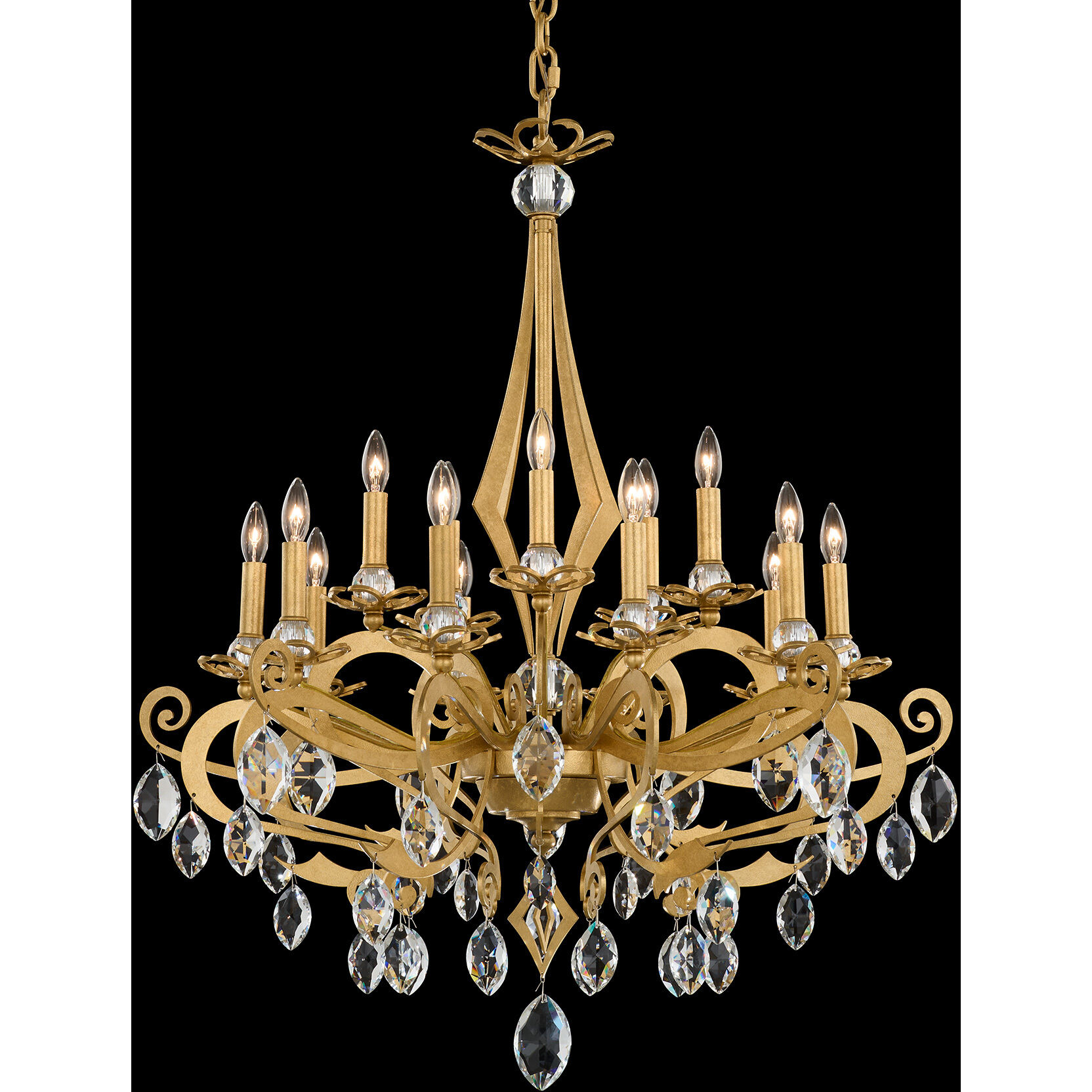 Signature Persephone 15 Light 33.5 inch French Lace Chandelier Ceiling Light