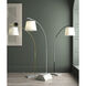 Cloister 70 inch 75 watt Brushed Nickel/White Floor Lamp Portable Light