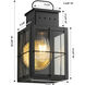 Norfield 1 Light 10.13 inch Matte Black Outdoor Sconce in Clear Glass, Brass Traditions by Innovations Lighting