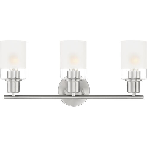 Cedar Lane 3 Light 22 inch Brushed Nickel Vanity Light Wall Light