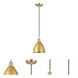 Ballston Dome LED 7.5 inch Satin Gold Mini Pendant Ceiling Light