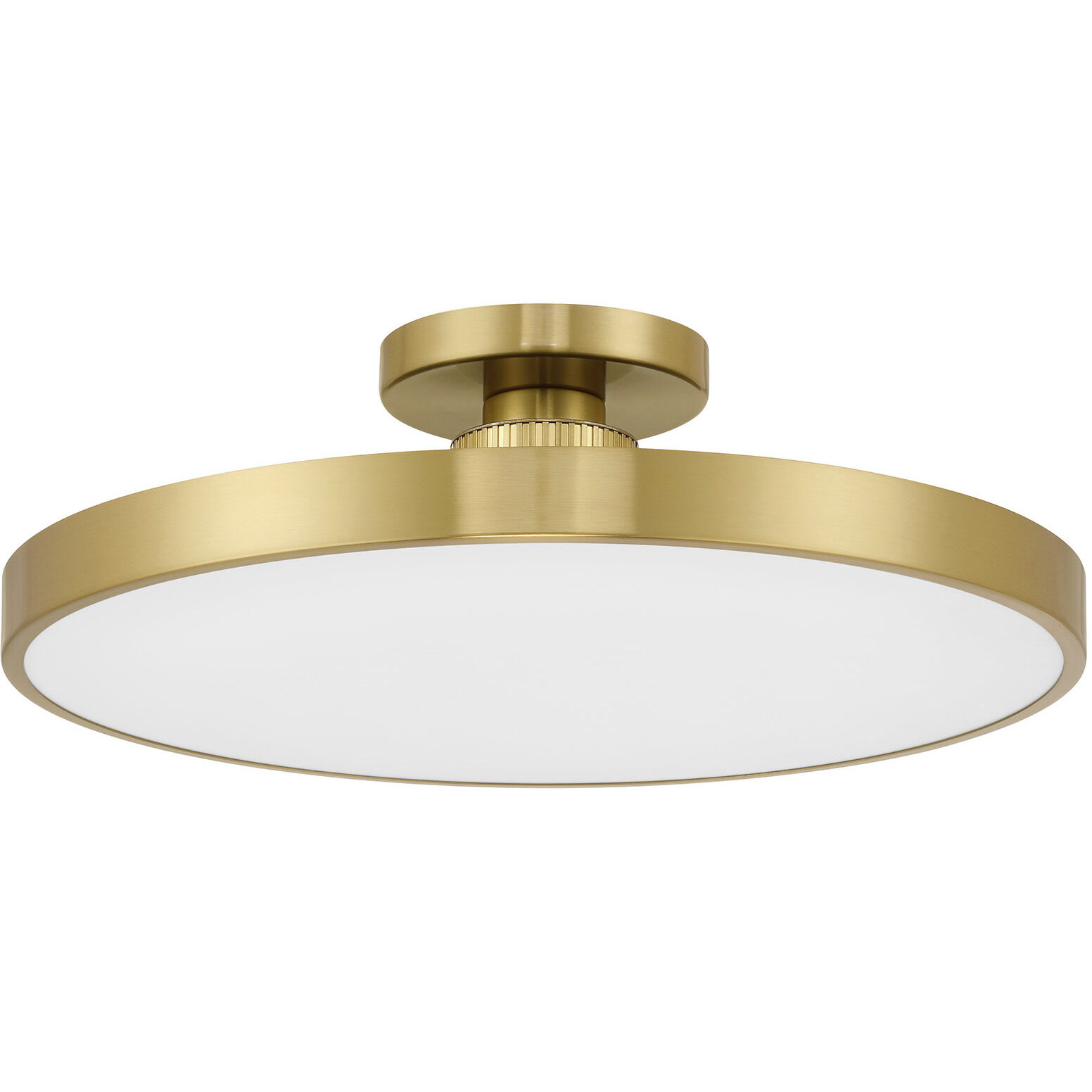 Thayer LED 20 inch Warm Brass Semi-Flush Ceiling Light