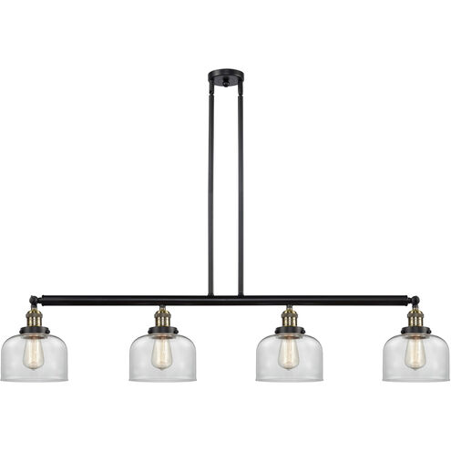 Franklin Restoration Large Bell LED 52.63 inch Black Antique Brass Island Light Ceiling Light in Clear Glass, Franklin Restoration