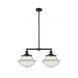 Franklin Restoration Large Oxford 2 Light 25 inch Oil Rubbed Bronze Island Light Ceiling Light in Clear Glass, Franklin Restoration