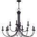 Estate 12 Light 36 inch Bronze 2-Tier Chandelier Ceiling Light