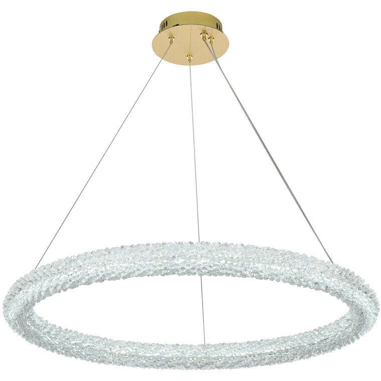 Bowen 1 Light 32 inch Satin Gold Chandelier Ceiling Light