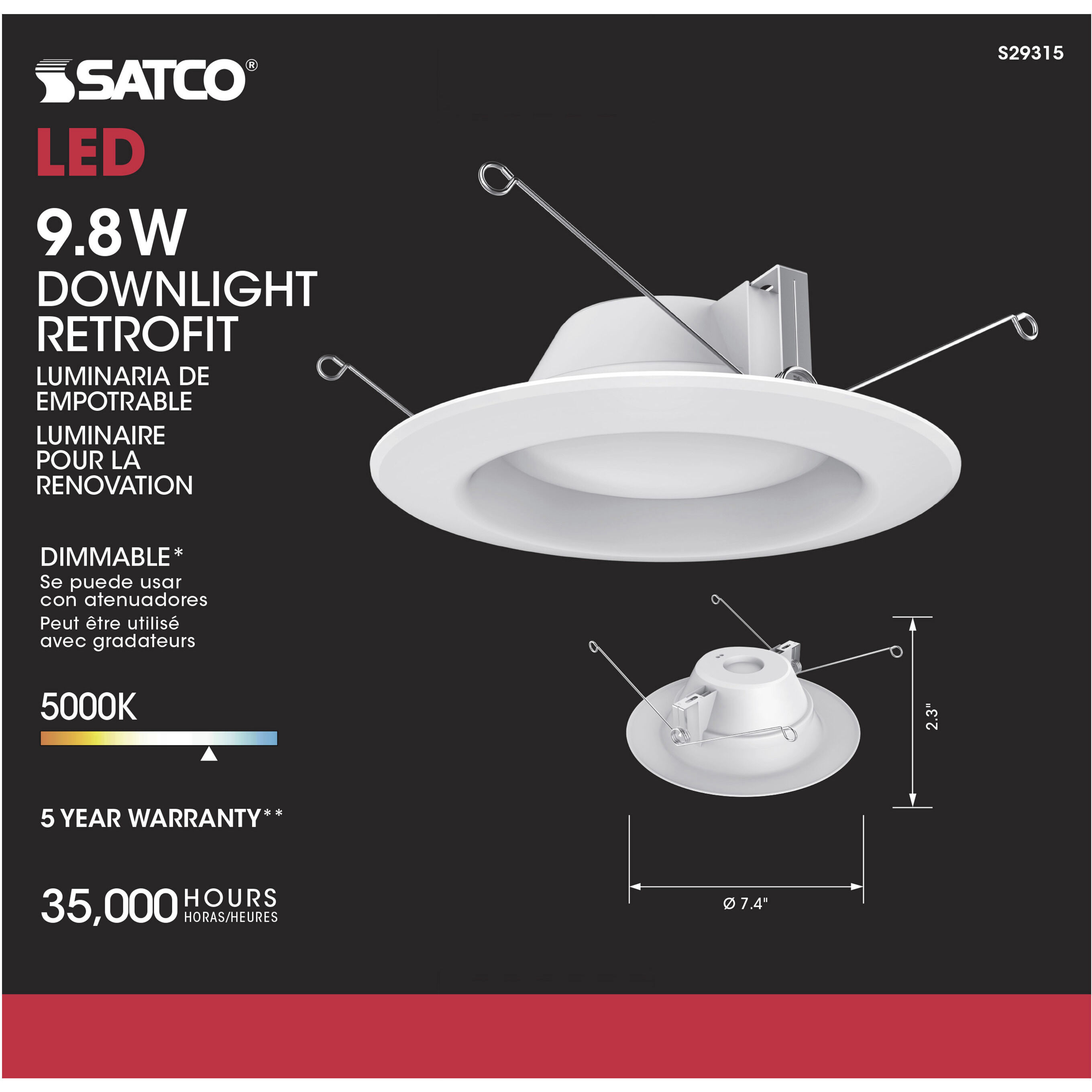 Edgewood LED Module White Recessed