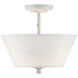Newport 2 Light 13.5 inch Coastal Weathered White Semi-Flush Ceiling Light