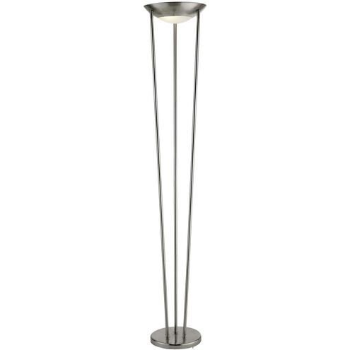 Odyssey 71 inch 150.00 watt Satin Steel Tall Floor Lamp Portable Light