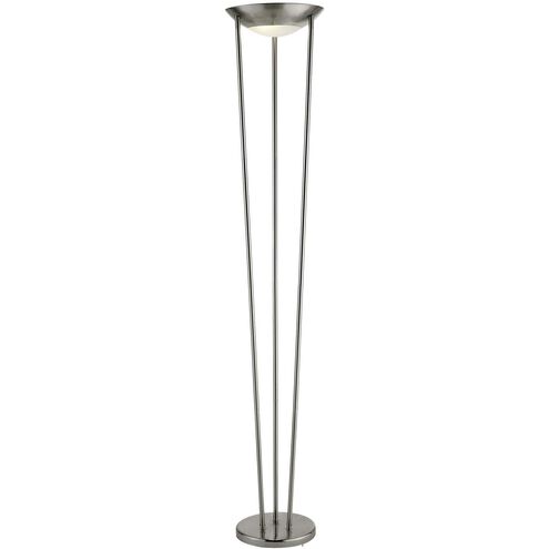 Odyssey 71 inch 150.00 watt Satin Steel Tall Floor Lamp Portable Light
