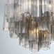 Addis 6 Light 19.75 inch Aged Brass Chandelier Ceiling Light in Tronchi Glass Smoke