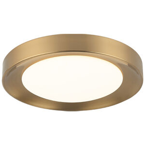 Essene LED 15 inch Aged Gold Brass Flush Mount Ceiling Light
