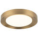 Essene LED 15 inch Aged Gold Brass Flush Mount Ceiling Light