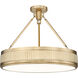 Quinn LED 22 inch Modern Gold Semi Flush Mount Ceiling Light