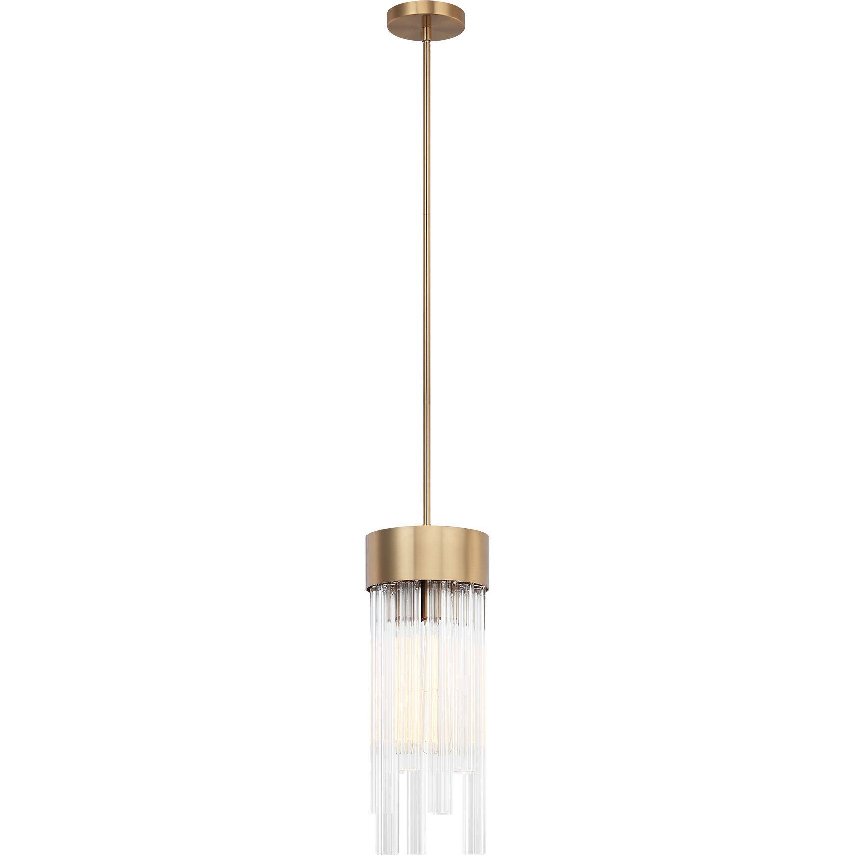 Kellan 3 Light 7 inch Aged Gold Brass Pendant Ceiling Light